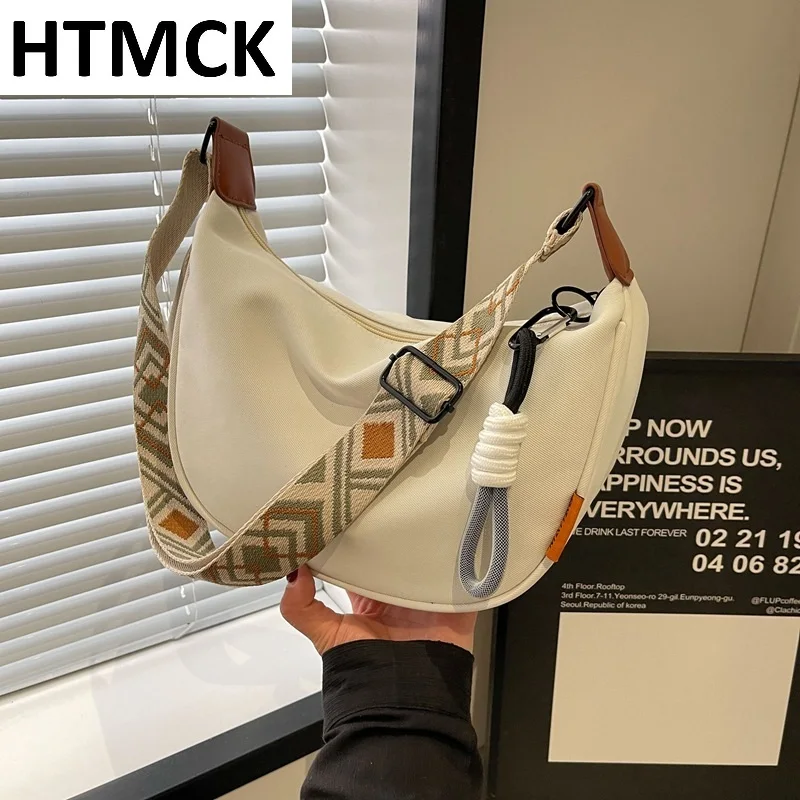 Новая модная сумка-кроссбоди 2026 года: простой дизайн с широким ремнем, оригинальный стиль, сумка через плечо для повседневного использования, женская сумка-пельмень
