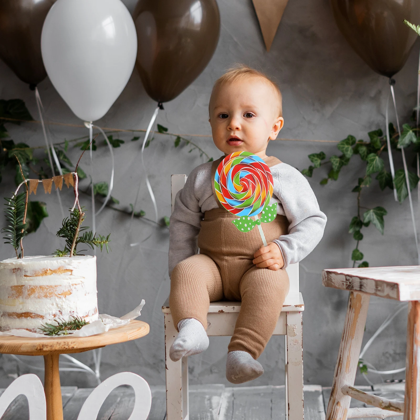 

2Pcs Lollipop Prop Fake Candy Photography Prop Wedding Party Scene Decoration Photo Accessory Lollipop Fake Food Photo Props