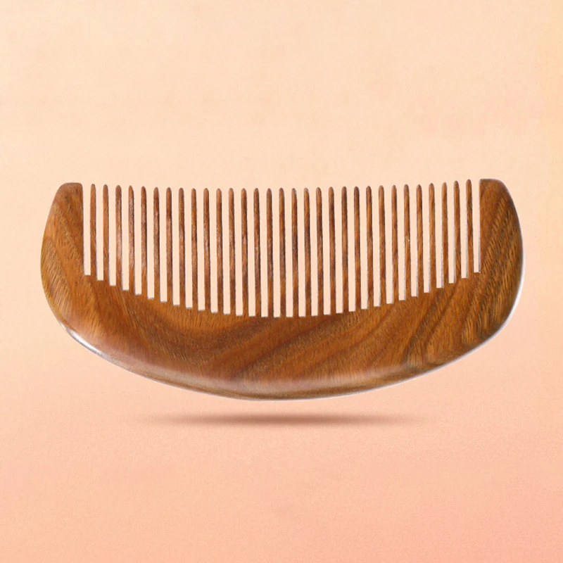 Sisir Kayu Cendana Hijau Sisir Kayu Persik Sisir Pijat Acupoint Sisir Kayu Cendana Rumah Tangga Anti Statis Alami Ukiran Pola