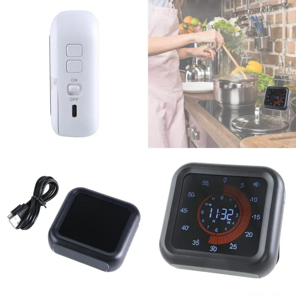 A2BE Child Friendly Visual Timers with Silents Function, Kitchen for Effective Time Management