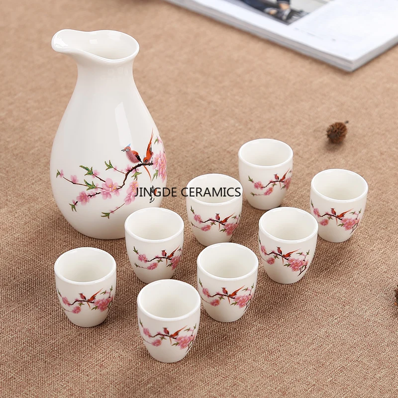 

Японский керамический винный набор, набор винных шкафов, набор чашек японского саке, принадлежности для барной стойки, бытовая кухонная утварь, наборы для бара