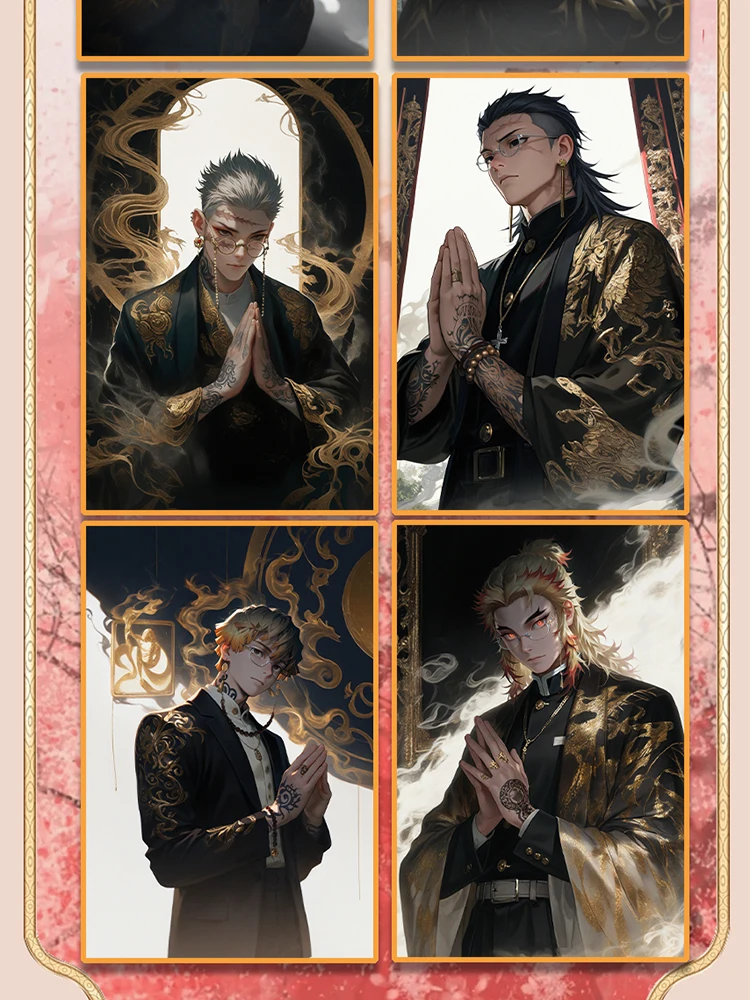 Dika Creazione culturale Demon Slayer Cartoncino di carta colorata Shinobu Anime Trading Mitsuri Tanjiro ACG CCG TCG Hobby Regali