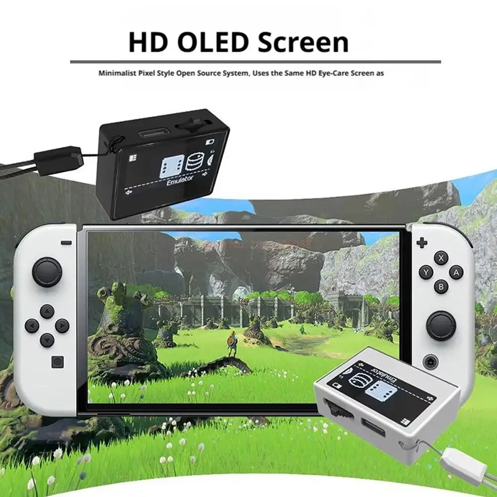 For INFC Pixl Amiibo Emulator For Switch One-Handed Scroll Wheel Visual NFC OLED HD Supports 14 Languages Smart Card Emulator