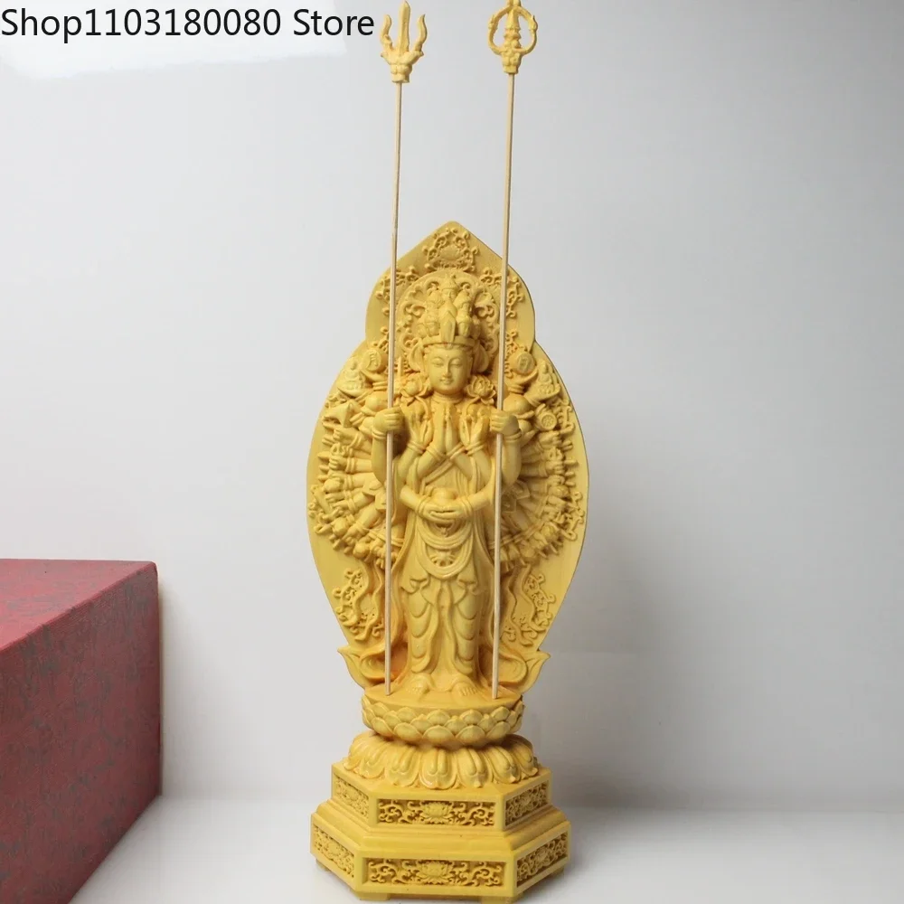sculpture-de-bouddha-en-bois-de-buis-24cm-20cm-sutra-du-cœur-kwan-yin-guanyin-a-mille-mains