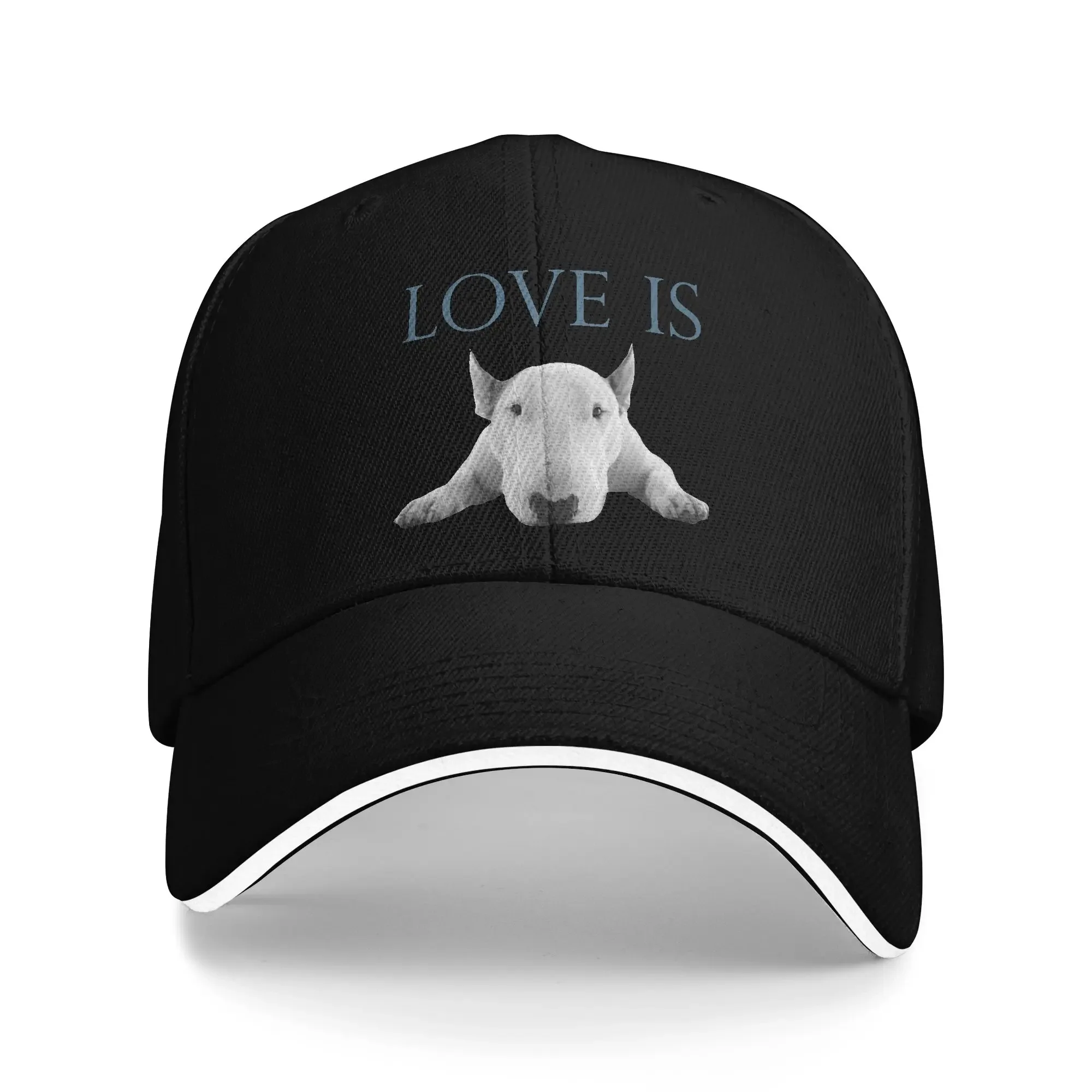 Love Is Bull Terrier Baseball Cap 1