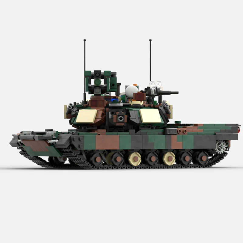 Sprzęt wojskowy M1A2 Abrams SEP V2 1/32 Skala MOC Building Block Model Zestaw do montażu DIY Zabawki Prezenty 1678 SZTUK