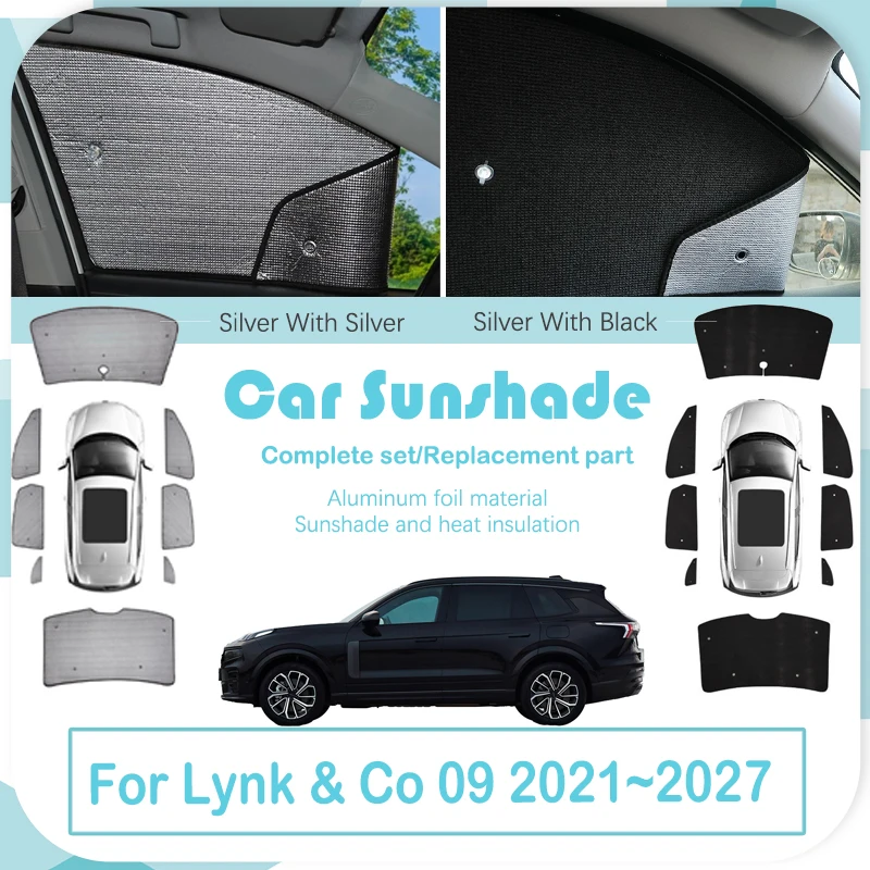 

Car Coverage Sunshades For Lynk & Co 09 2021 2022 2023 2024 2025 2026 2027 Anti- UV Visors Window Sun Shade Interior Accessories