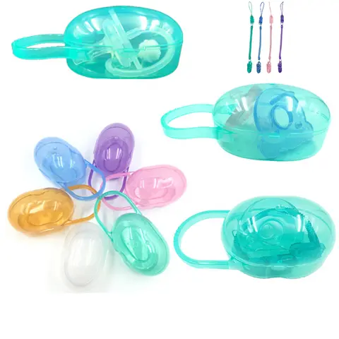 아기 솔리드 젖꼭지 상자 노리개 컨테이너 홀더 유아 체인 보관 상자 여행용 보관 케이스 안전 홀더 젖꼭지 PP 더미 상자