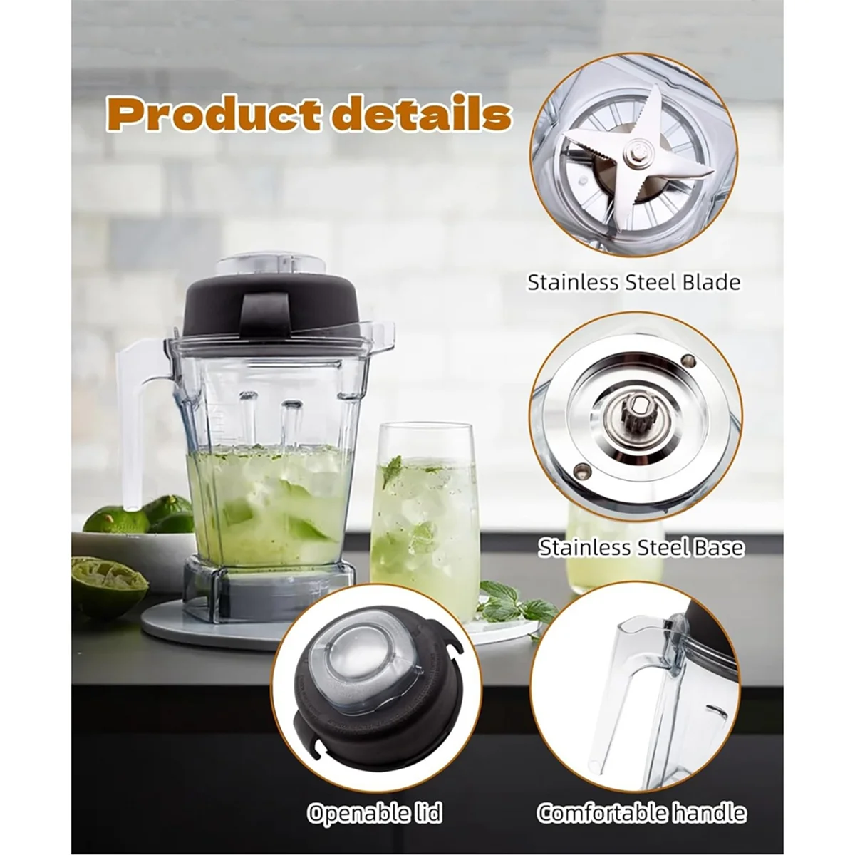 ل Vitamix 5200 خلاط إبريق 48oz استبدال أجزاء يناسب خلاطات Vitamix C-Series/G-Series