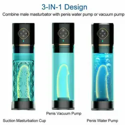 Full Automatic Water Bath Vacuum Pump Enlargement Penis Electric Masturbation Cup Delay Growth Training Penis Spa Sex Machine