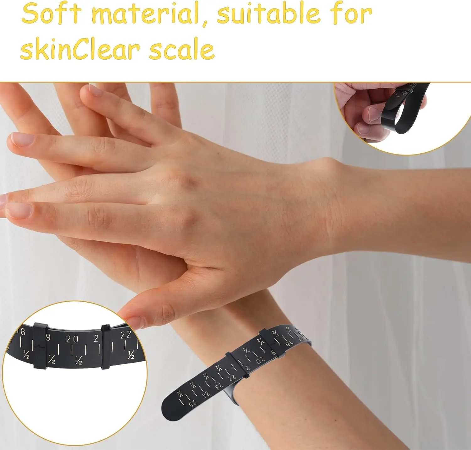 2 Sets Universal Ring and Bracelet Sizer 1-17 US Standard Reusable Measuring Gauge Accurate Finger Bangle Size Ruler