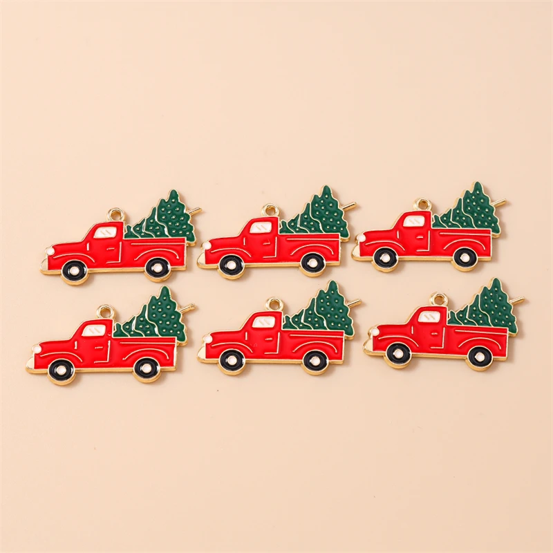 20 Stück gemischte niedliche Emaille-Anhänger mit Weihnachtsschneeflocken und Glocken für die Herstellung von Halsketten, Ohrringen, DIY-Bastelarbeiten, Schmuckzubehör – Detail 28