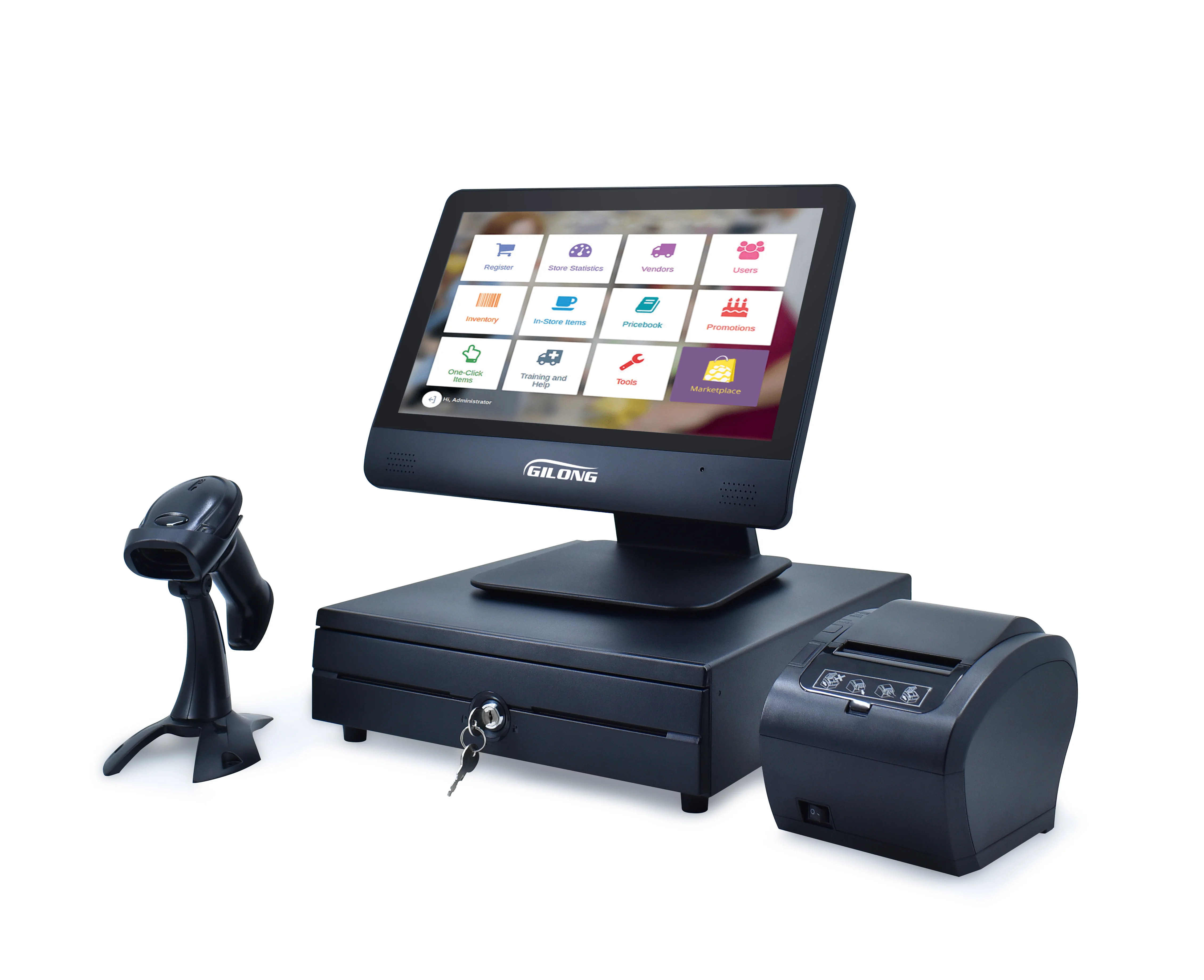 

GL-U605P Multifunction Windows Offline Cash Register Pos Systems Billing Machine With Printer