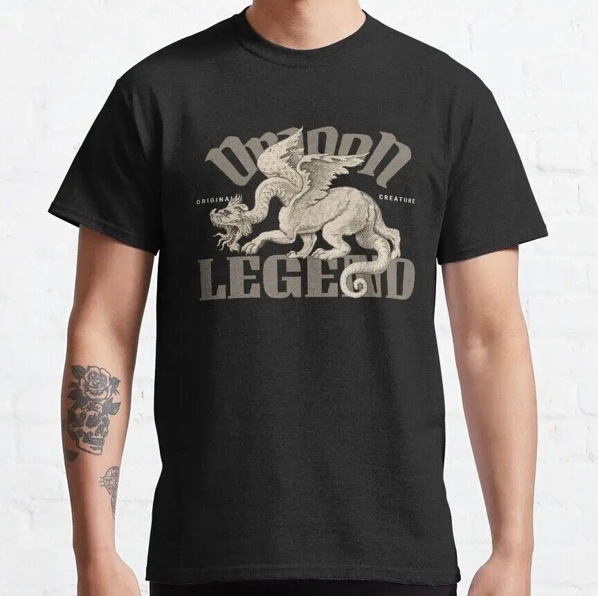 Vintage Legendary Dragon Classic    Anime Graphic T-shirts unisex Short Sleeve Tees  High Quality 100%Cotton