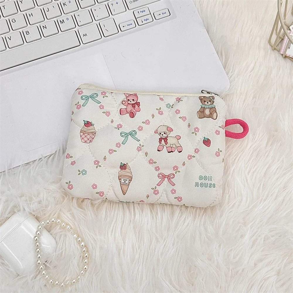 

New Cartoon Cosmetic Bag Multifunctional Lightweight Mini Makeup Handbags Lipstick Earphone Card Storage Bag Travel