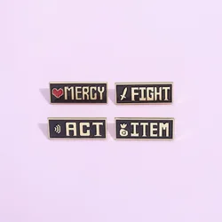 Mercy Badge Undertale Game Enamel Pin Creativity Cartoon Decorative Brooches Collar Lapel Badge Fashion Jewelry Gift Wholesale