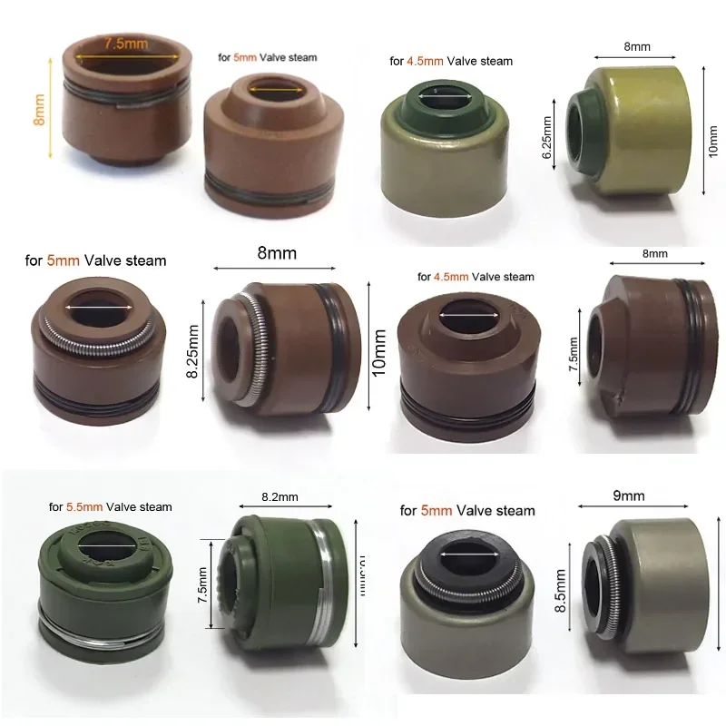 10/6/2 قطعة صمام الجذعية النفط الأختام لهوندا CG125 CG150 ياماها YP250 GS 150cc 125cc CG CB JH70 GY6 50 125 ZY125 سكوتر MOPED #2