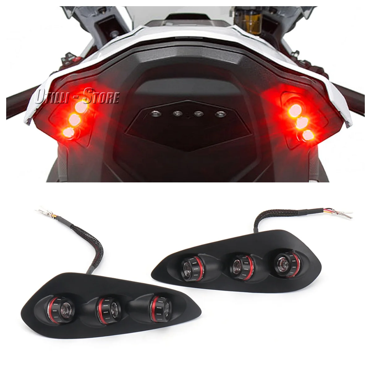 Motorcycle LED Turn Signal Light 3 Color Taillight Blinker Tail Light Flasher Indicator For BMW S 1000 RR S1000RR s1000rr 2023