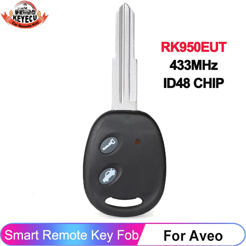 

KEYECU RK950EUT CE 0678 For Chevrolet Aveo 2009 2010 2011 2012 2013 2014 2015 2016 Car Key Remote Fob FSK 433.92MHz With 48 Chip