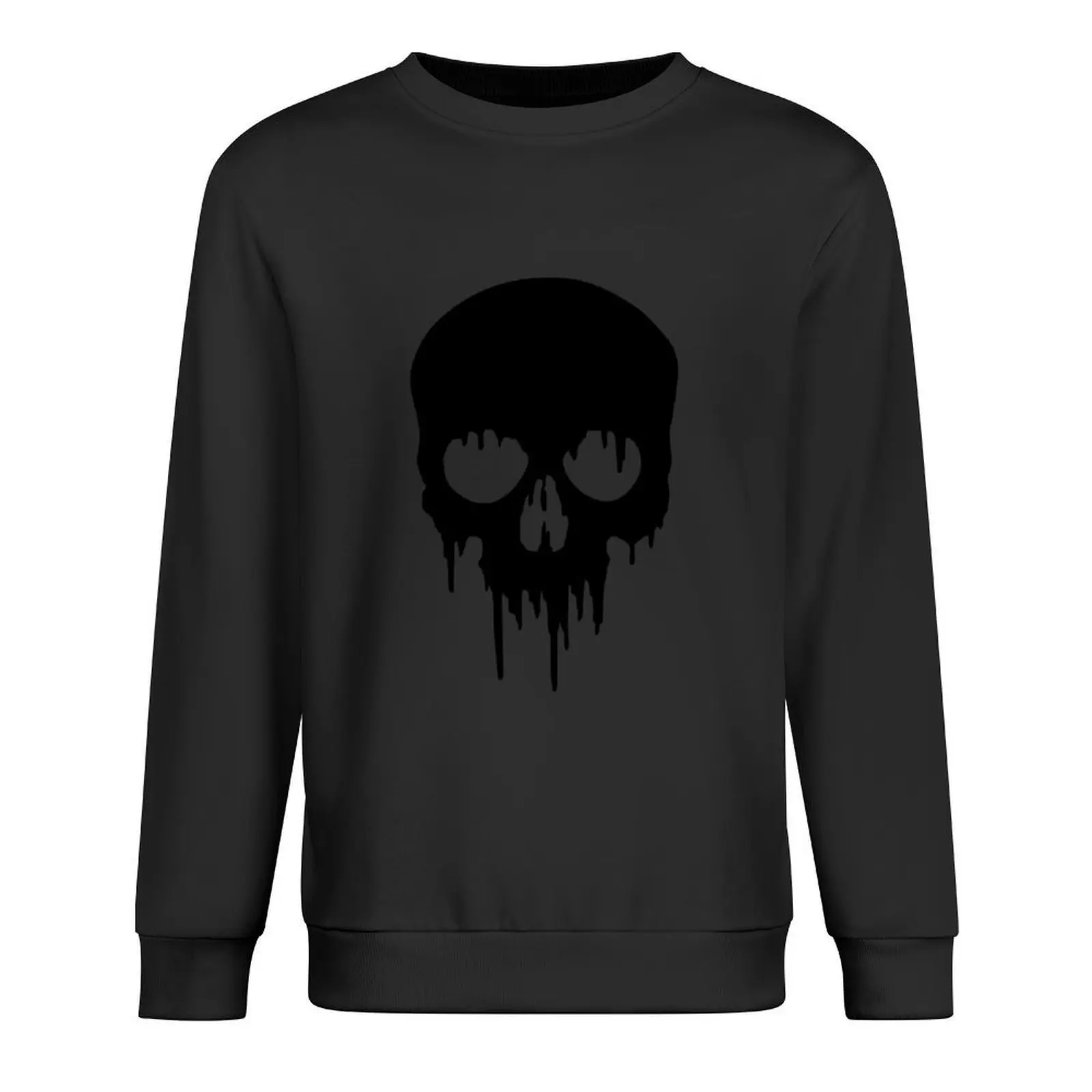 

Black Skull dripping Pullover fashion men blouse aesthetic clothing men's clothing hooded sweatshirt for men