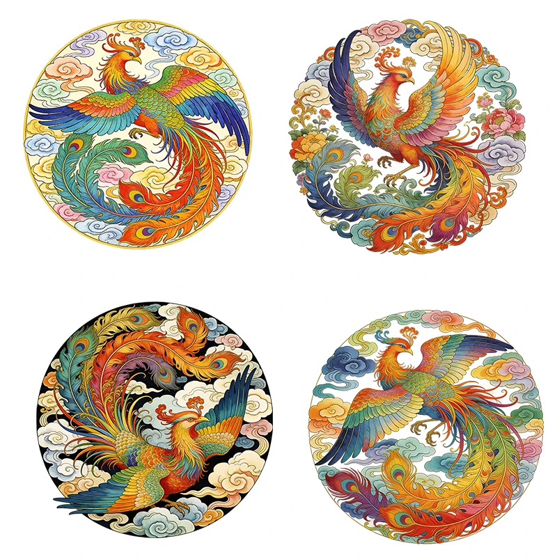 Three Ratels CEE132  Beautiful colorful phoenix wall stickers for home decoration car decals