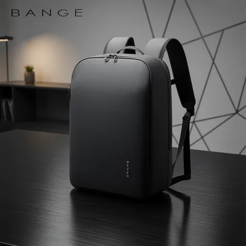 BANGE New Casual Multi-Pockets Big Capacity Daily 15.6inch Laptop Light Waterproof For Business Trip Roomy Men Backpack with YKK