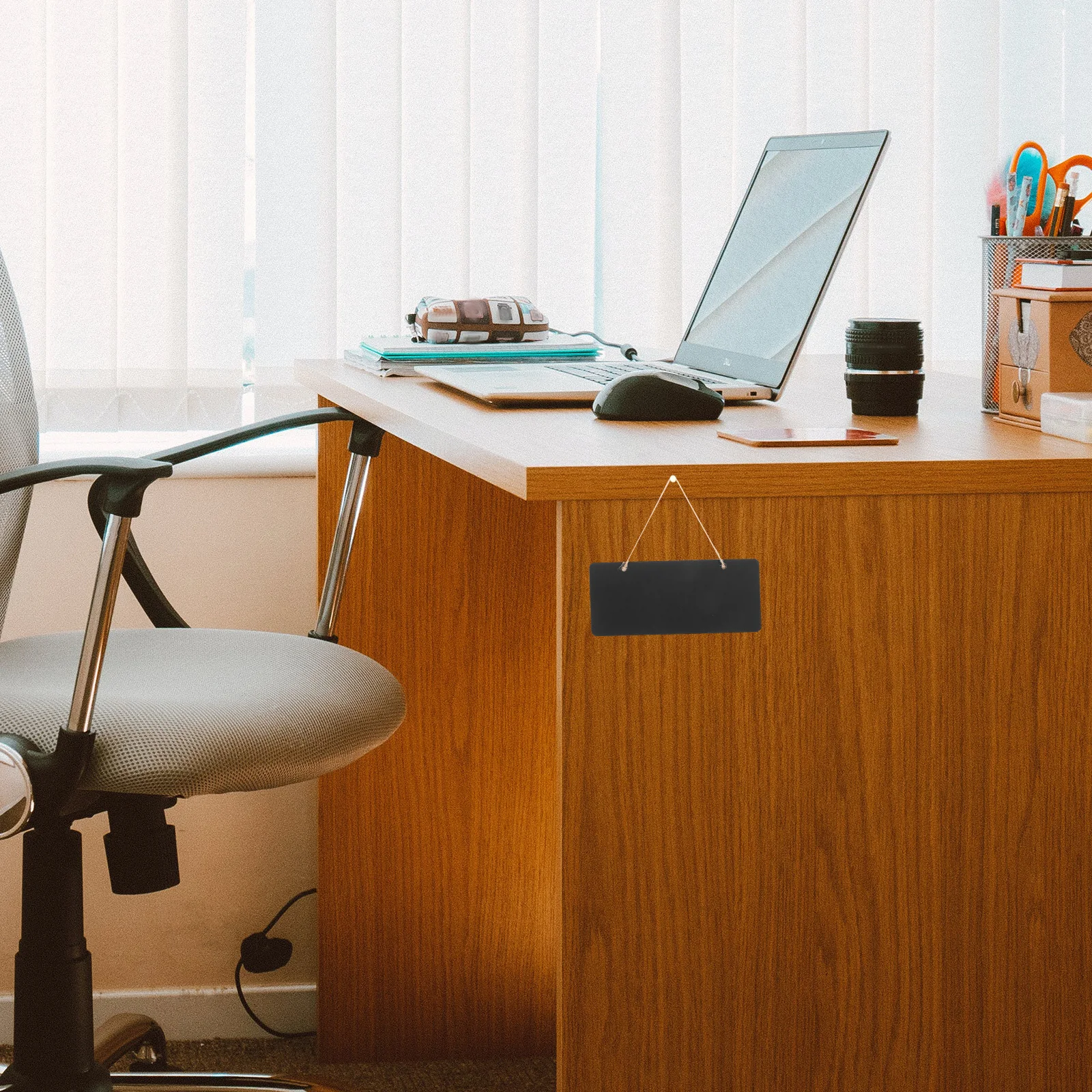 6 قطع من لوح الكتابة المعلقة، علامة السبورة الخشبية، علامة الرسائل المحمولة القابلة لإعادة الاستخدام والمسح للمنزل والمكتب والمقهى