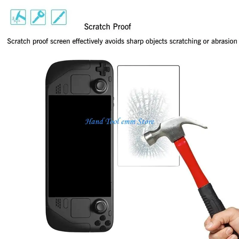 

H37F 2Pcs Game Machine Screen Protector Game Console Tempered Film Protective Film