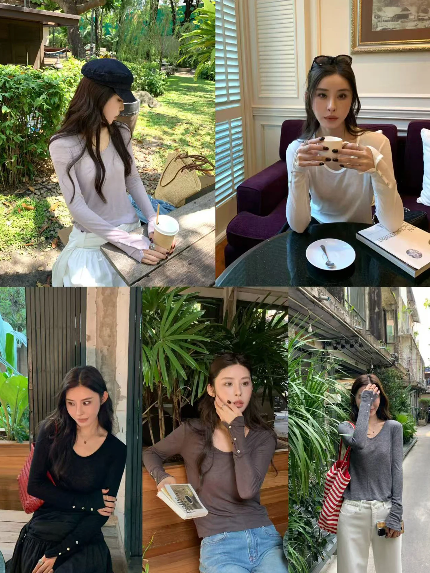 

Новинка: Женская однотонная футболка с длинным рукавом, свободного кроя, с пуговицами на манжетах, из лиоцелла и шелка. Те, кто ее надевает, ее любят.