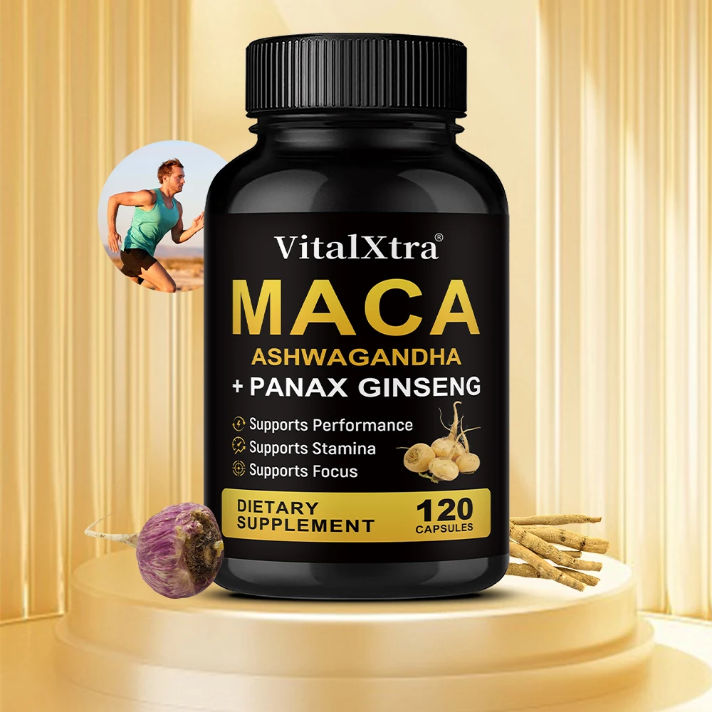 Maca Root Supplement - Improve Mood, Energy, Endurance, and Performance with Ashwagandha, Ginseng