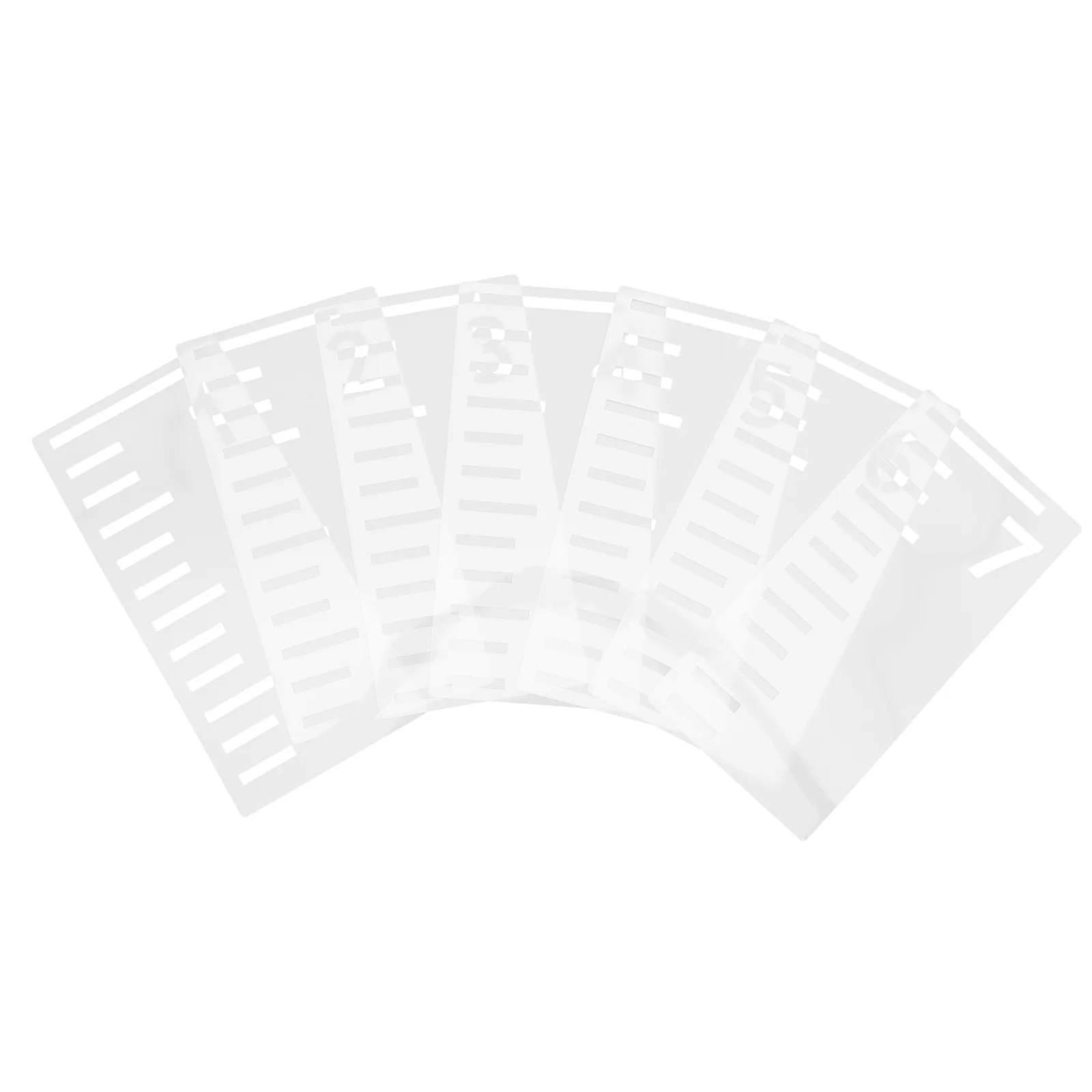 7 Buah Template Penggaris Tinggi Badan Anak 7 Kaki, Stencil Grafik Pertumbuhan, Dekorasi Dinding DIY, Penggaris Ukur, Stencil Lukisan yang Dapat Digunakan Kembali