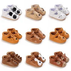 Zapatos antideslizantes con suela de goma suave para bebés, mocasines clásicos Retro para gatear, PU, niños y niñas recién nacidos