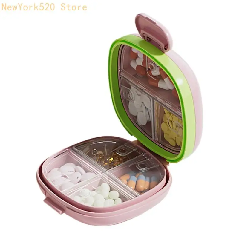 Plastic Weekly Pills Box With 7 Compartments Secure Sealing Storage Container For Medication Management N84C