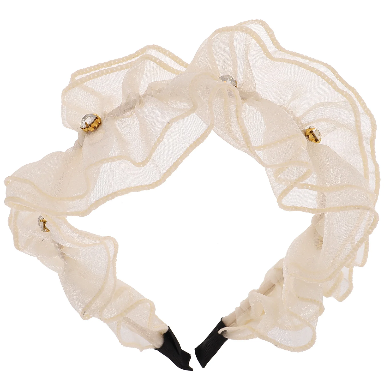 عصابة رأس أنيقة من الدانتيل على طراز لوليتا الحلو للنساء، زينة شعر مريحة طوال اليوم، إكسسوارات عصرية للحفلات #6