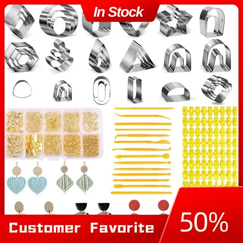 

Лидер продаж, резак для полимерной глины для изготовления сережек, набор инструментов для полимерной глины для самостоятельного изготовления сережек из глины, круглые аксессуары