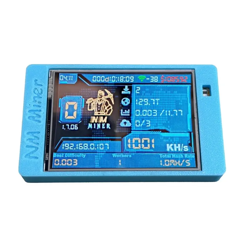 A41Z-1000KH/S Nmminer Nerdminer Solo Miner Bitcoin BTC Crypto Solo Lottery Miner 2.8 Inch Color Display Nmminer