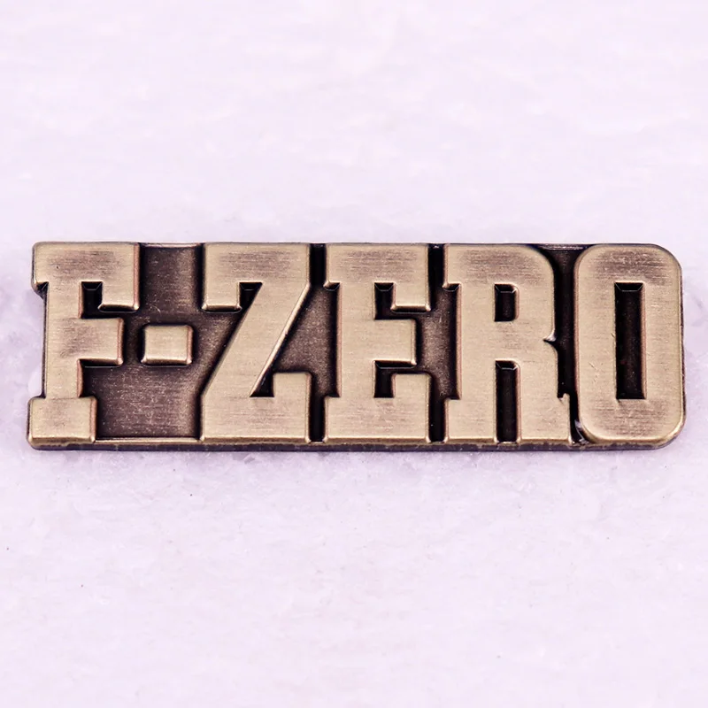 F-Zero Logo Vintage Nostalgic Metal Badge Brooch Gamer Jewelry Gifts