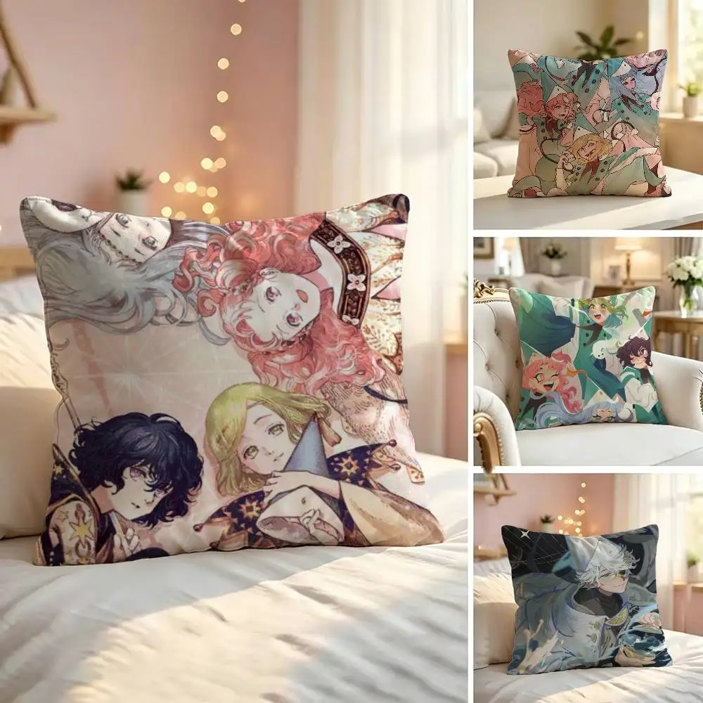 Witch H-Hat A-Atelier Soft Pillow Shell For Sofa Living Space Bedroom Headboard Backrest Square Cushion Cozy