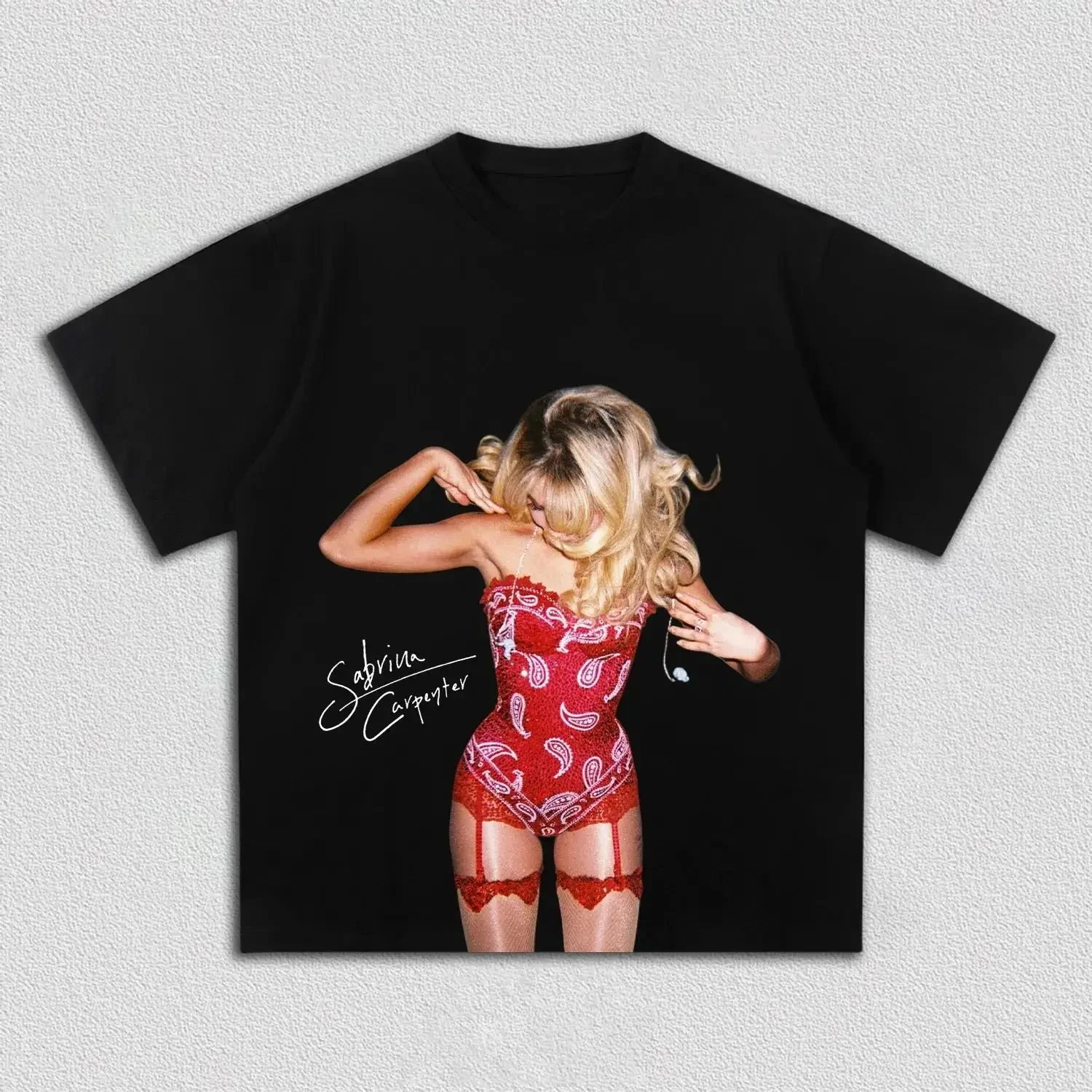 Star Tour Merch Streetwear Sabrina Carpenter Graphic T Shirt Fashion Y2k Tops for Men Women Retro Pop Print Oversized Tee Unisex