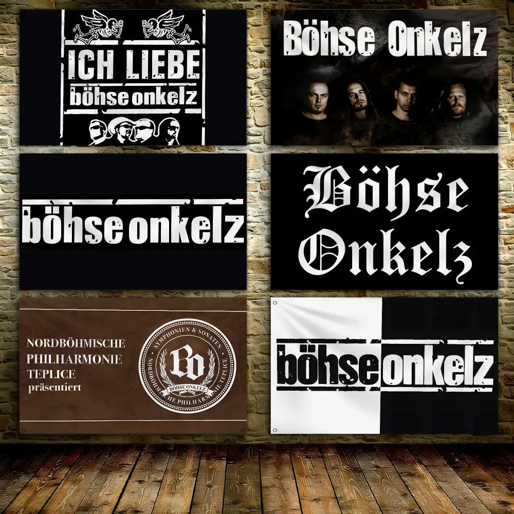 Deutschland B-Bohse O-Onkelz DIY-Flaggen Maßgefertigte Wandbehang-Hintergrundkunst-Banner für Schlafzimmer, Wohnzimmer, Außenbereich-Dekoration