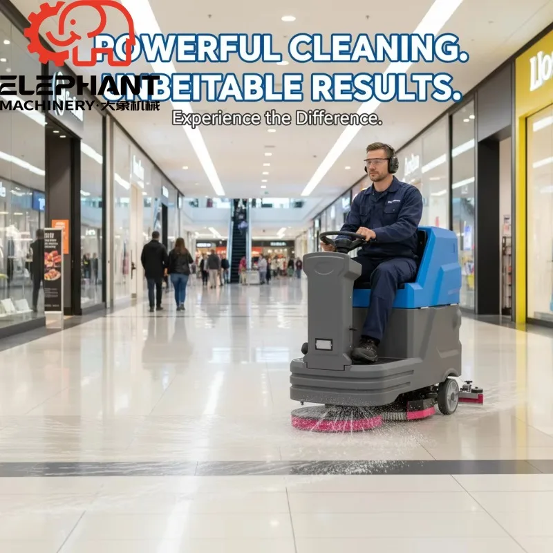 Customized Sweeping Machine Floor Scrubber Machine Industrial Battery Powered for Factory Warehouse Ride On Cleaning Equipment