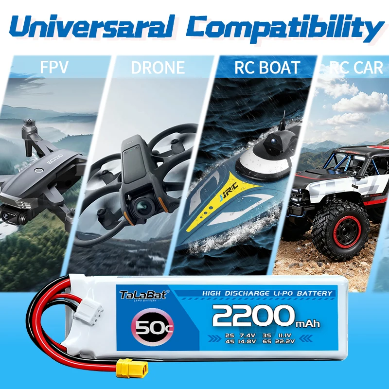 2개 신제품 탈라밧 7.4V 2200mAh 50C 리포 - Drone Battery Lipo 리뷰 및 가격