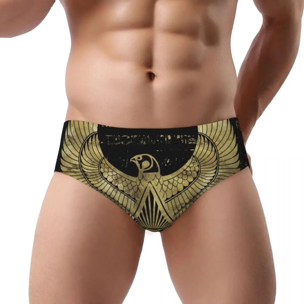 

Custom Men Ancient Egypt Eye Of Horus Men Brief Panties Male Breathable Egyptian Culture Hieroglyphs Underwear Underpants