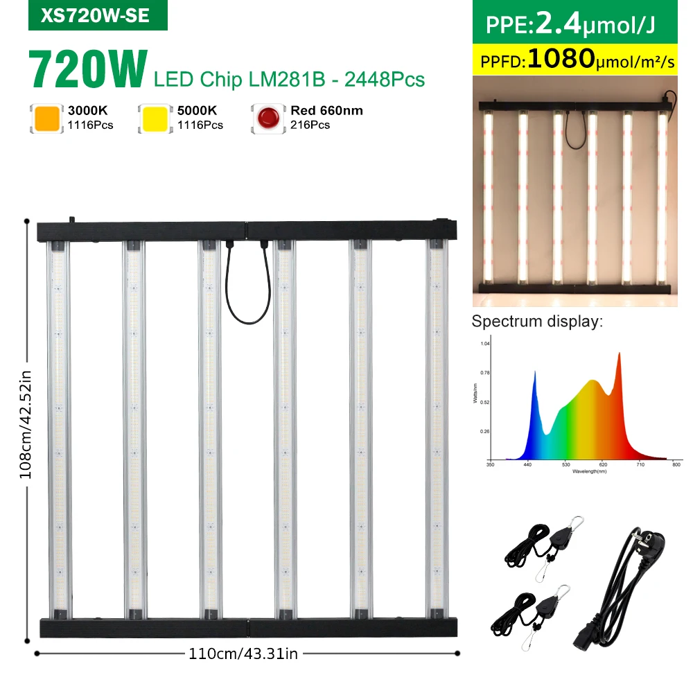 360W 720W LED Volledige Spectrum Grow Light Quantum Board Plant Lamp Indoor Kas Tent Groenten Fruit Hydrocultuur Verlichting