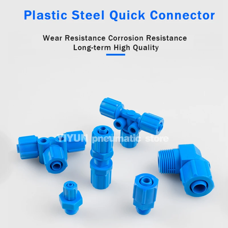 POM Plastic Steel Quick Connector For Tube Connectors P-CK-1/8/3/8/1/2/1/4-PK-4/6/9-KU GCK-1/8/3/8/1/2/1-PK-6/4/9-KU