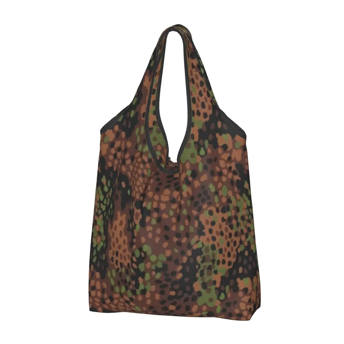 Custom Erbsenmuster Pea Dot German Camo Groceries Shopping Tote Bag Military Army Camouflage Shopper Shoulder Bag Handbags