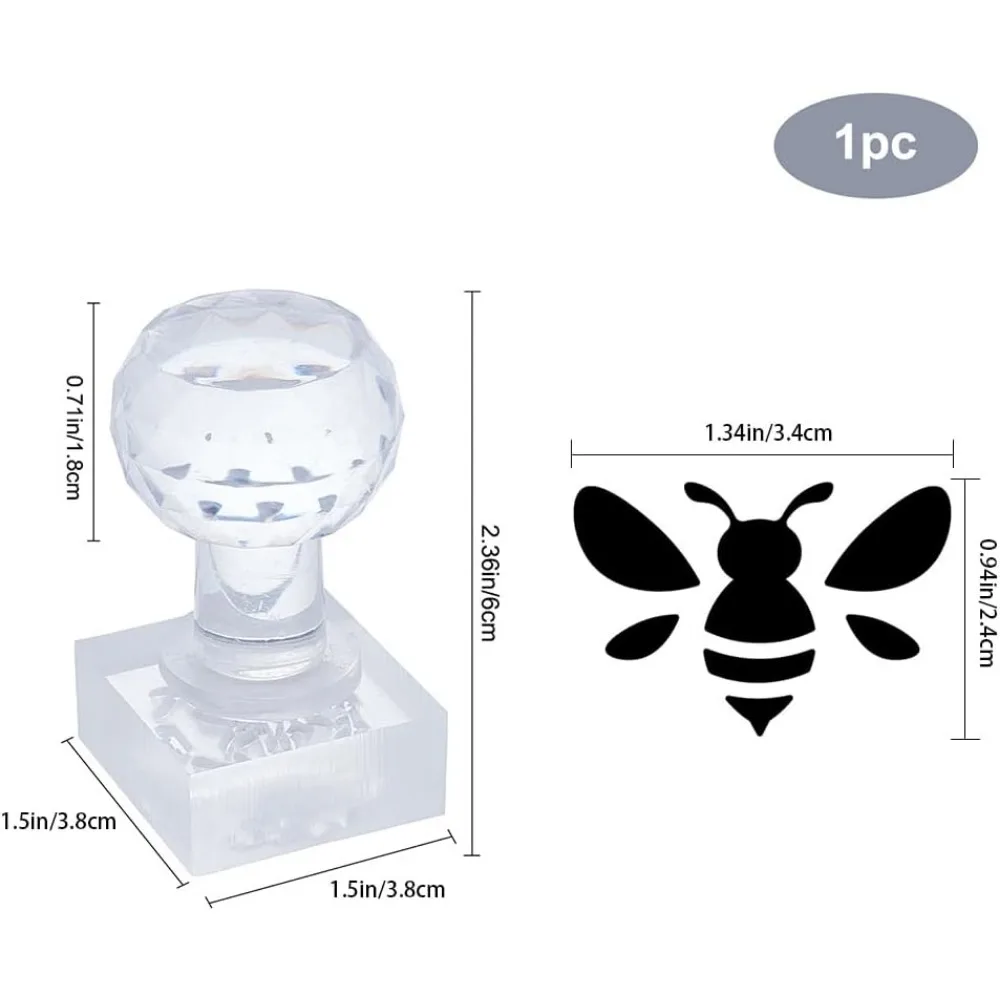 Mydło wyrabiane ręcznie stempel pszczoły wytłoczka odcisk znaczek 1.3 Cal kwadratowy mydło naturalne rozdział owady mydlany stempel z uchwytem dla