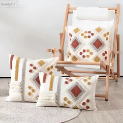 Burt Cushion cover Ivory Boho Style Orang Decoration Pillow Cover 45x45cm/30x50cm Tufted for Living room Bedroom Sofa Bed Couch