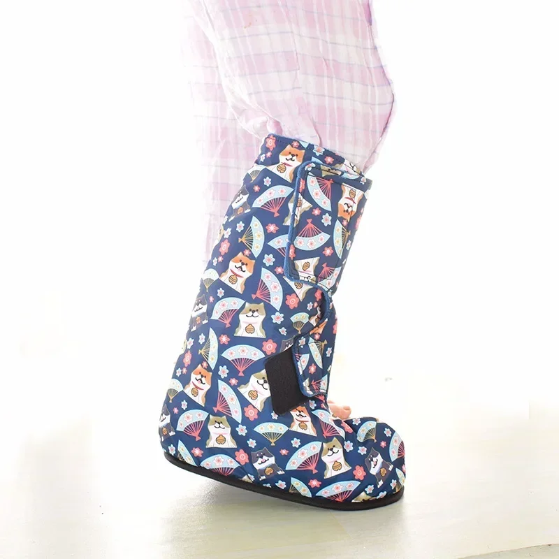 1pcs Autumn Winter Gypsum Warm Shoe Covers Foot Fractured Injured Patients Rehabilitation Adjustable Elasticity Gypsum Socks