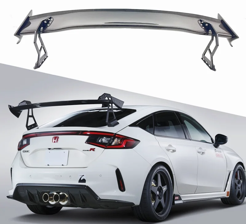 2022 Type R fl5 Rear Spoiler SPN Style Carbon Fiber Swanneck spoiler For Honda Civic Type R